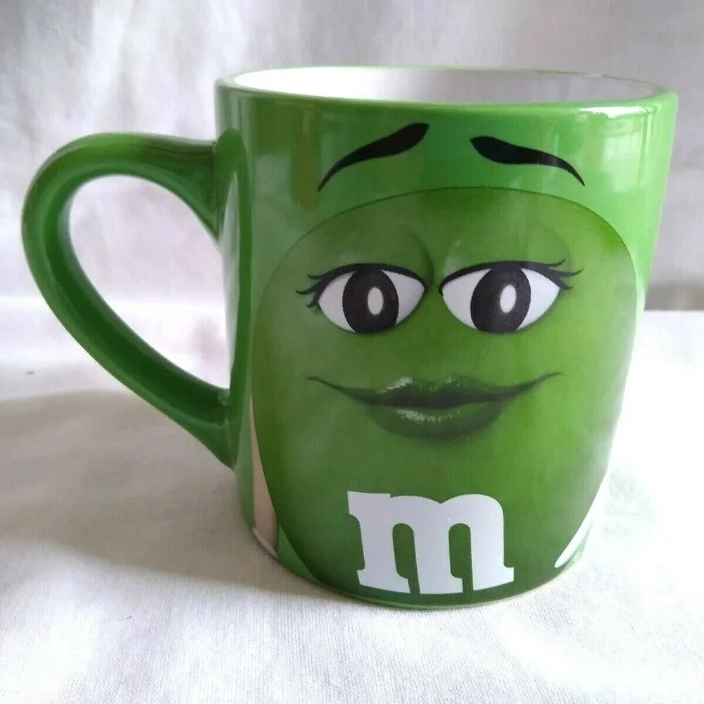 M&M's Green Lady Large Ceramic Coffee Mug Cup 2016‎